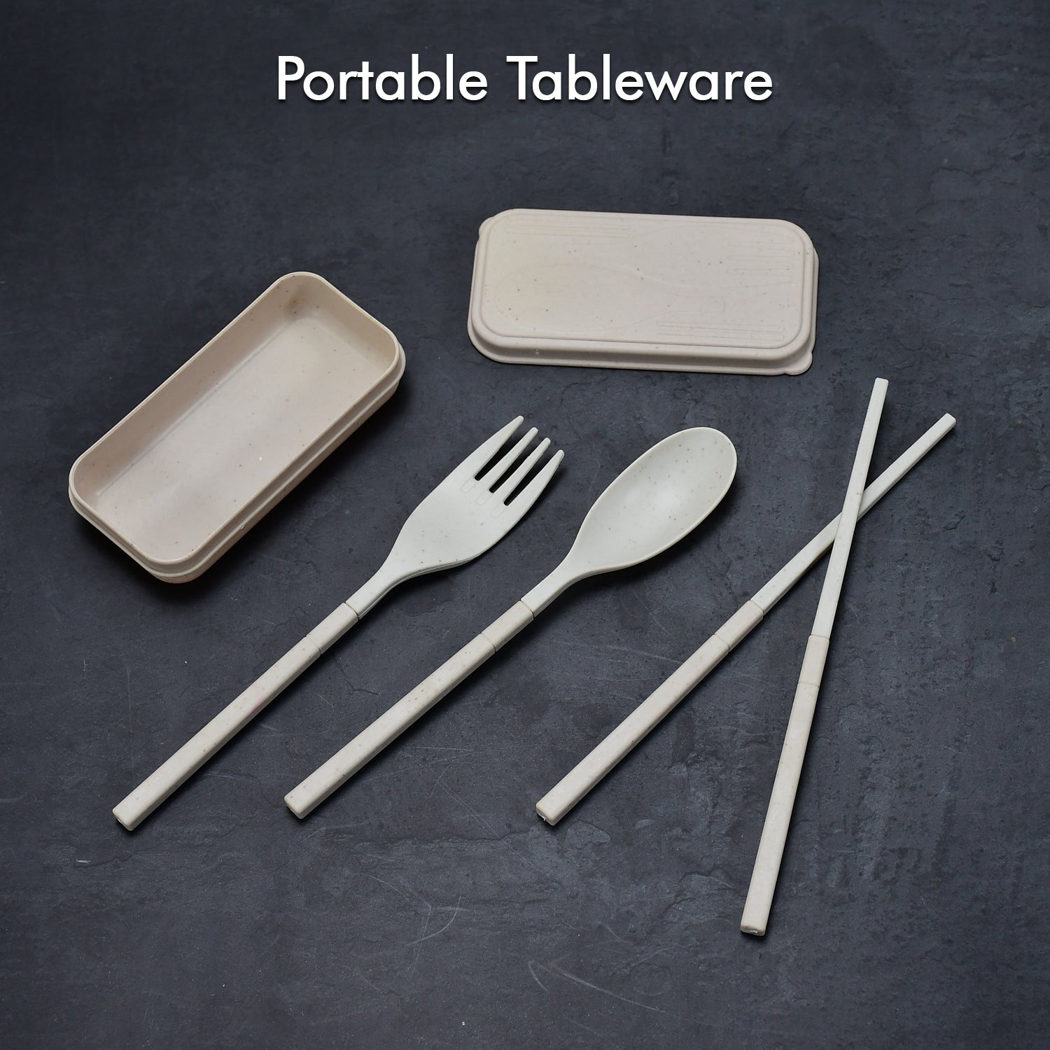2243 Spoon Fork Chopsticks Set Dinnerware 3PCS/Set Lunch Tableware Detachable Cutlery Portable Travel Kitchen Accessories DeoDap 2243 Spoon Fork Chopsticks Set Dinnerware 3PCS/Set Lunch Tableware Detachable Cutlery Portable Travel Kitchen Accessories DeoDap